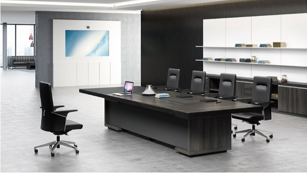 現(xiàn)代高檔長條10人油漆實(shí)木辦公室會議桌會議臺洽談桌廠家定制