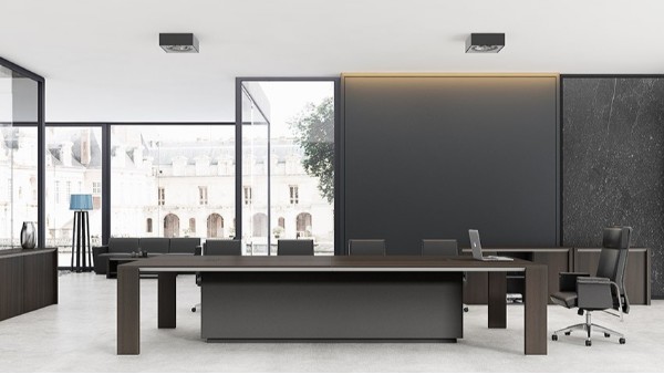 現(xiàn)代簡約長條10人油漆實木會議桌廠家直銷